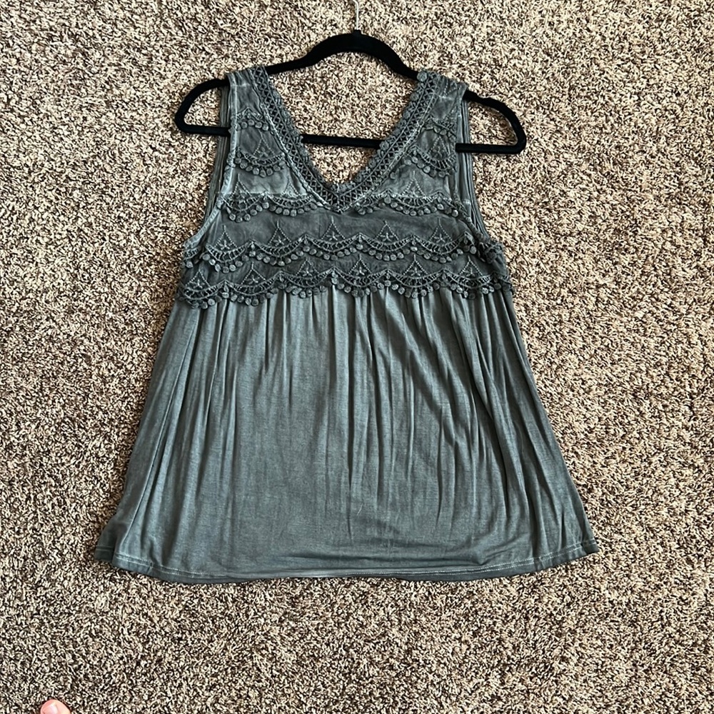 Pol, Small, gray, washed out look, tank top